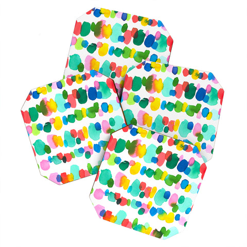 Jacqueline Maldonado Paradise Watercolor Dots Coaster Set