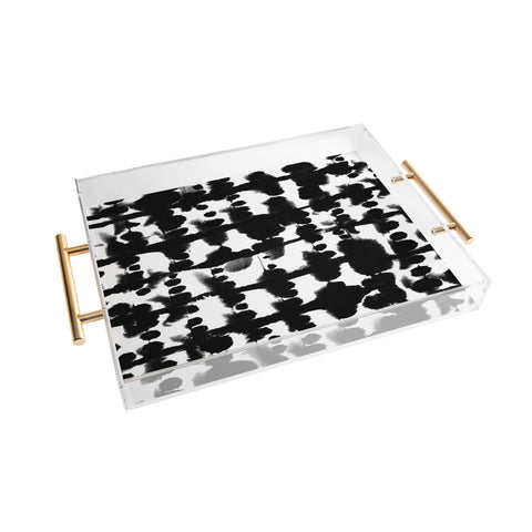 Jacqueline Maldonado Parallel Black and White Acrylic Tray