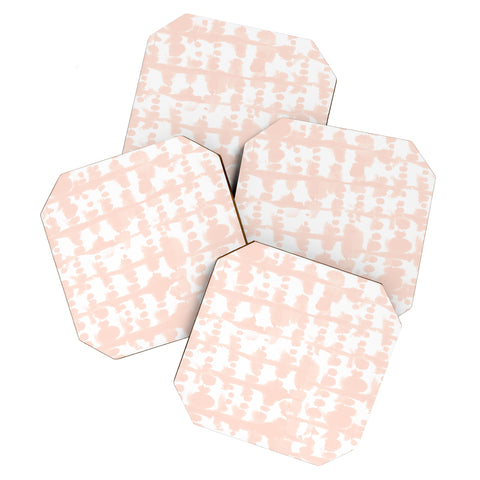 Jacqueline Maldonado Parallel Pale Peach Coaster Set