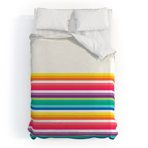 Jacqueline Maldonado Rainbow Stripe Duvet Cover
