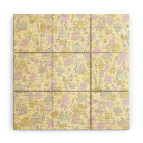 Jacqueline Maldonado Retro Faded floral Wood Wall Mural