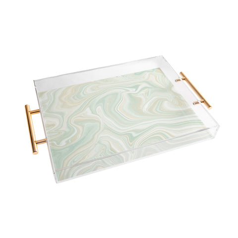 Jacqueline Maldonado Sand Sea Sky Marble Acrylic Tray