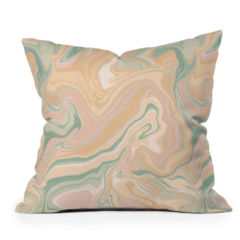 Jacqueline Maldonado Seaside Femme Marble Outdoor Throw Pillow