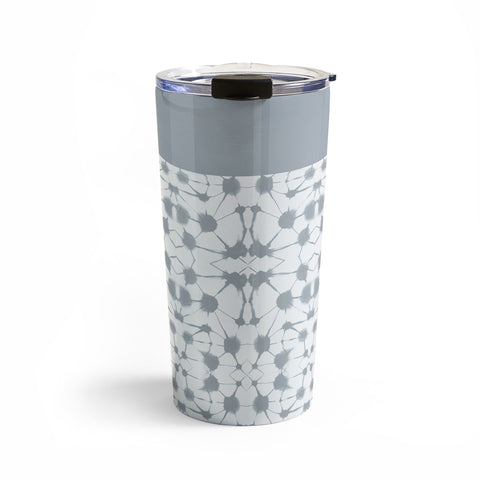Jacqueline Maldonado Shibori Colorblock Grey Travel Mug