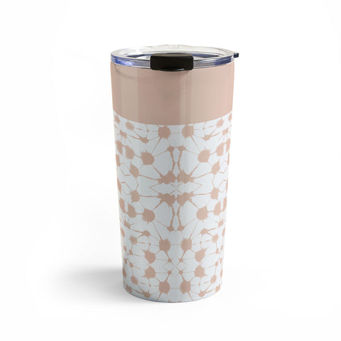Jacqueline Maldonado Shibori Colorblock Nude Pink Travel Mug