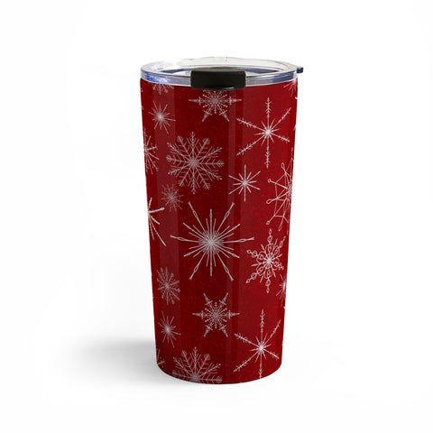 Jacqueline Maldonado Snowflakes Red Travel Mug