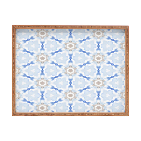 Jacqueline Maldonado Soft Blue Dye Tessellation Rectangular Tray