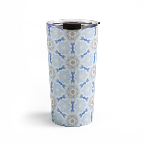 Jacqueline Maldonado Soft Blue Dye Tessellation Travel Mug