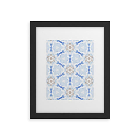 Jacqueline Maldonado Soft Blue Dye Tessellation Framed Art Print
