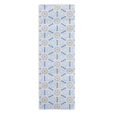 Jacqueline Maldonado Soft Blue Dye Tessellation Yoga Towel