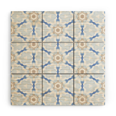 Jacqueline Maldonado Soft Blue Dye Tessellation Wood Wall Mural