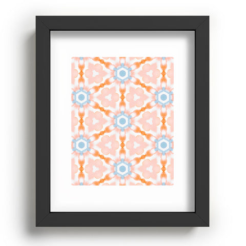Jacqueline Maldonado Soft Orange Dye Tessellation Recessed Framing Rectangle