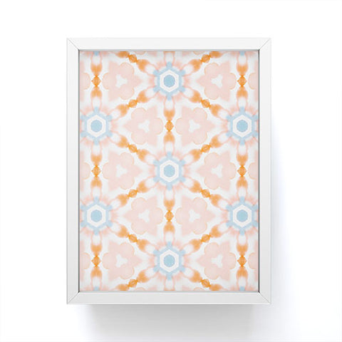 Jacqueline Maldonado Soft Orange Dye Tessellation Framed Mini Art Print