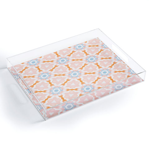 Jacqueline Maldonado Soft Orange Dye Tessellation Acrylic Tray