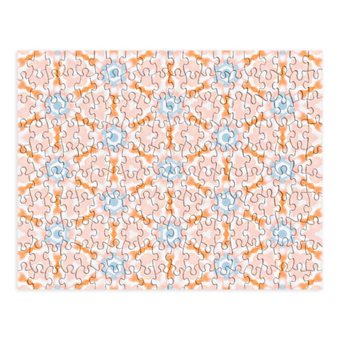 Jacqueline Maldonado Soft Orange Dye Tessellation Puzzle