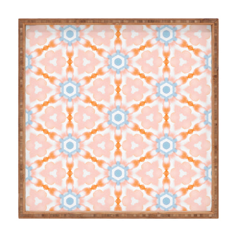 Jacqueline Maldonado Soft Orange Dye Tessellation Square Tray