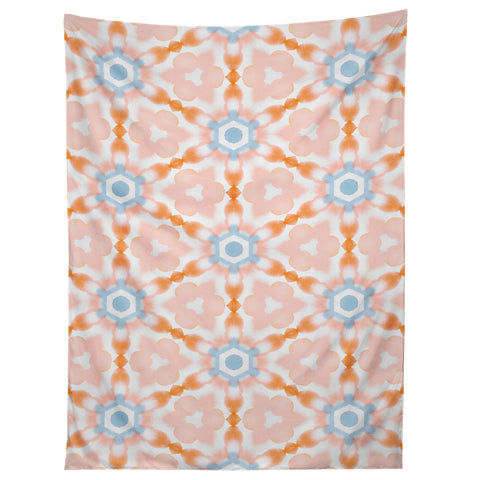 Jacqueline Maldonado Soft Orange Dye Tessellation Tapestry