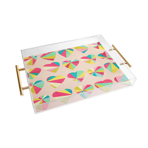 Jacqueline Maldonado Some Hearts Acrylic Tray