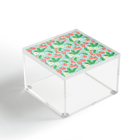 Jacqueline Maldonado Strawberries Watercolor Acrylic Box