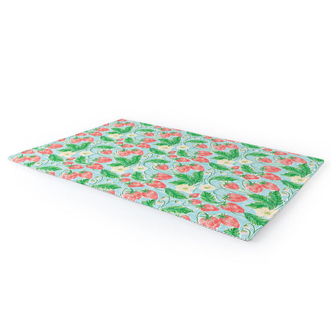 Jacqueline Maldonado Strawberries Watercolor Area Rug