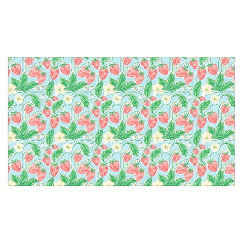 Jacqueline Maldonado Strawberries Watercolor Tablecloth