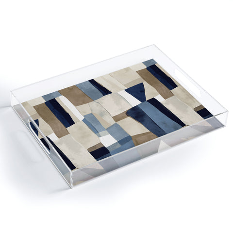 Jacqueline Maldonado Textural Abstract Geometric Acrylic Tray