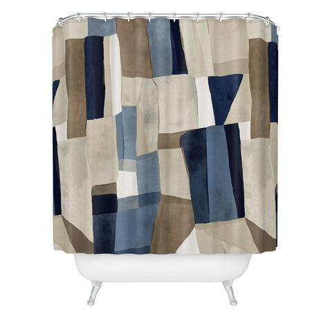 Jacqueline Maldonado Textural Abstract Geometric Shower Curtain
