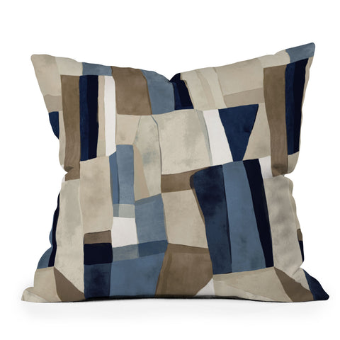 Jacqueline Maldonado Textural Abstract Geometric Outdoor Throw Pillow