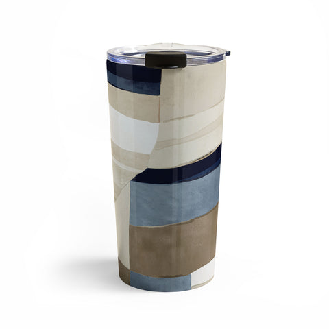 Jacqueline Maldonado Textural Abstract Geometric Travel Mug