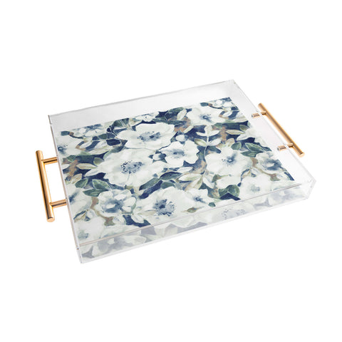 Jacqueline Maldonado Textural Botanical Watercolor Acrylic Tray