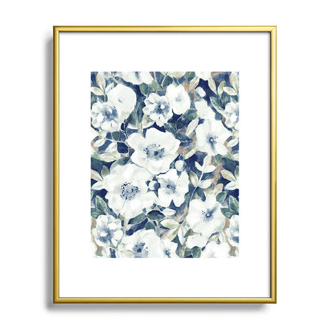 Jacqueline Maldonado Textural Botanical Watercolor Metal Framed Art Print