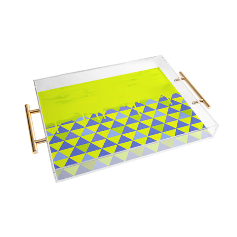 Jacqueline Maldonado Triangle Dip Lime Acrylic Tray