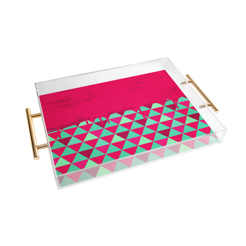 Jacqueline Maldonado Triangle Dip Pink Acrylic Tray