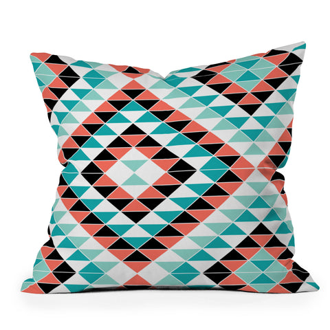 Jacqueline Maldonado Tribal Triangles 1 Outdoor Throw Pillow