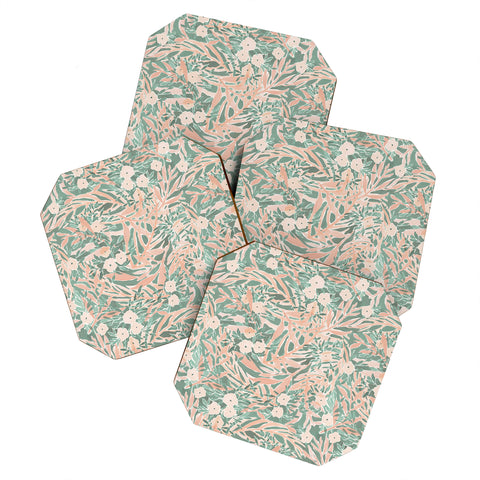 Jacqueline Maldonado Tropical Daydream Pale Coral Coaster Set