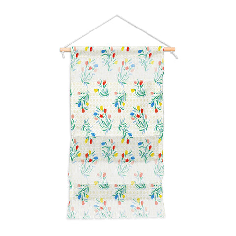 Jacqueline Maldonado Tulips and Lattice Natural Wall Hanging Portrait