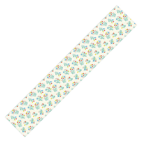 Jacqueline Maldonado Tulips and Lattice Natural Table Runner