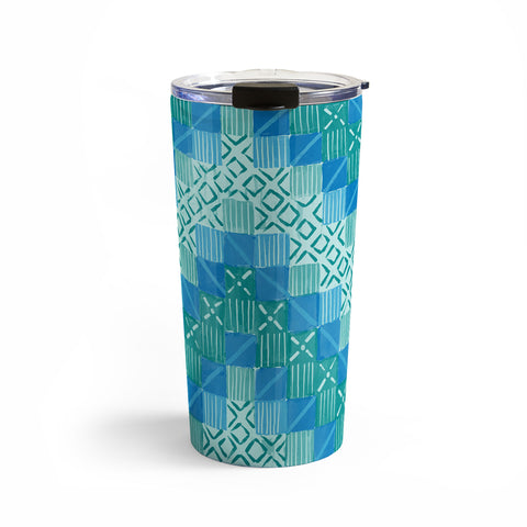 Jacqueline Maldonado Ultra Steady Blue Green Travel Mug
