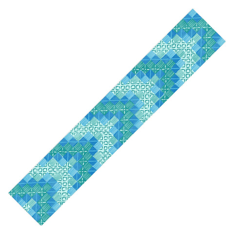 Jacqueline Maldonado Ultra Steady Blue Green Table Runner