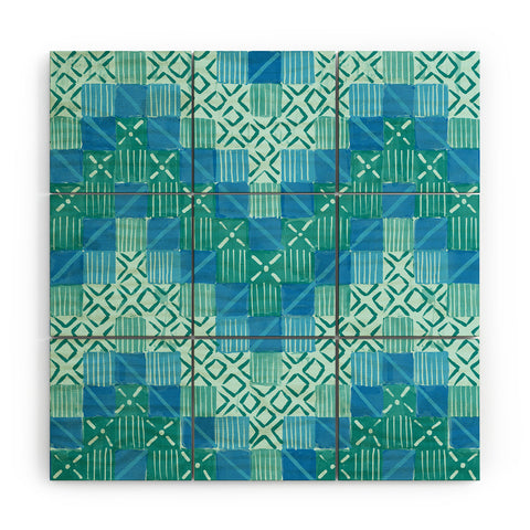 Jacqueline Maldonado Ultra Steady Blue Green Wood Wall Mural