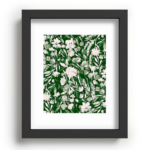 Jacqueline Maldonado Upside Floral Winter Green Recessed Framing Rectangle