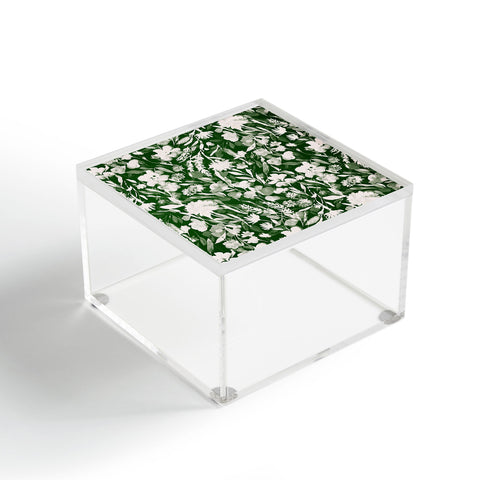Jacqueline Maldonado Upside Floral Winter Green Acrylic Box