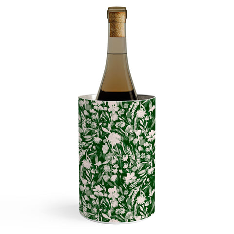 Jacqueline Maldonado Upside Floral Winter Green Wine Chiller