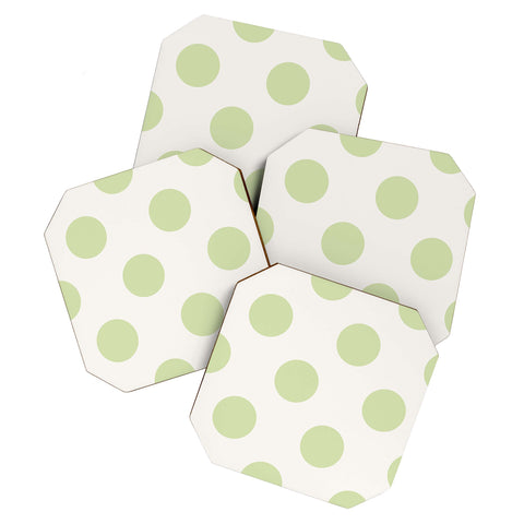 Jacqueline Maldonado Vintage Dot Pale Green Coaster Set