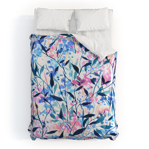 Jacqueline Maldonado Wandering Wildflowers Blue Duvet Cover