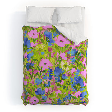 Jacqueline Maldonado Wild Garden Lime Duvet Cover