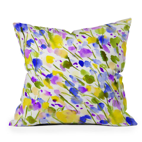 Jacqueline Maldonado Wild Nature Yellow Outdoor Throw Pillow