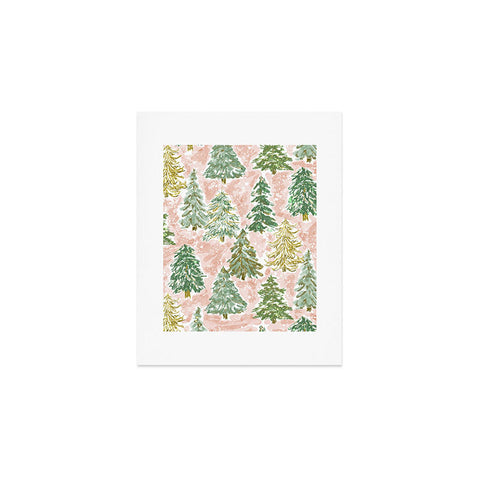 Jacqueline Maldonado Winter Tree Farm Peach Art Print