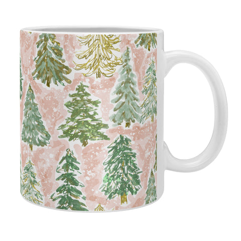 Jacqueline Maldonado Winter Tree Farm Peach Coffee Mug