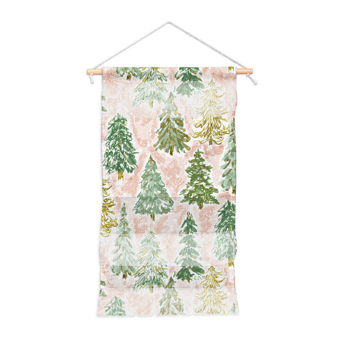 Jacqueline Maldonado Winter Tree Farm Peach Wall Hanging Portrait